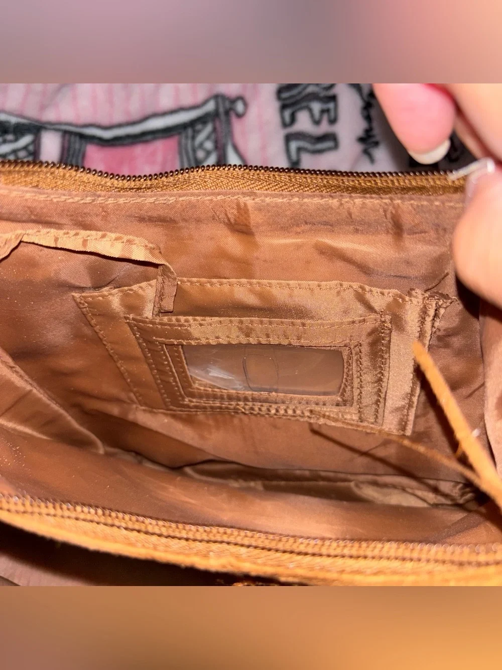 Women's Brown Suede Hobo Bag with Tassel